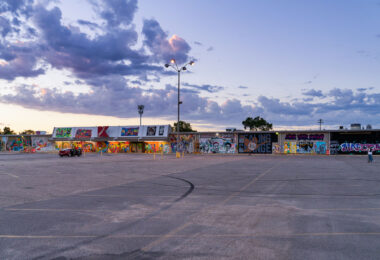 The former K-Mart store on West Lake Street. The store has since been turned into a Post Office replacing two post offices that were destroyed by fire during protests.