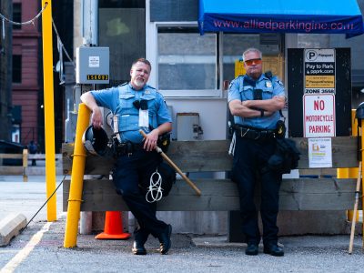 Minneapolis Police Officers with Zip Ties, 1st Precinct
