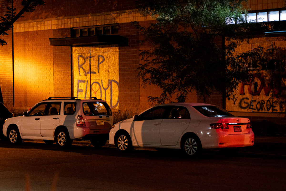 Walgreens on Hennepin Avenue with RIP FLOYD written on it.