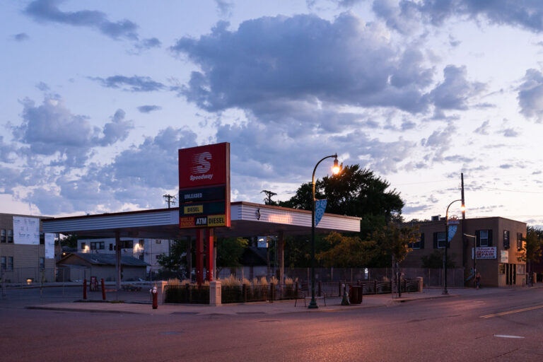 Speedway on Lake Street in Uptown Minneapolis 2 The lot of the former Speedway on West Lake Street. The gas station building was cleared out after burning down during protests surrounding the murder of George Floyd.