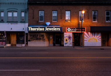 Thurston Jewelers and Bondesque on Lake Street in Uptown Minneapolis.