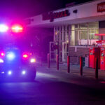 Walgreens Drug Store located at 4323 Chicago Avenue in South Minneapolis. Minneapolis Fire Department arrives to put out an arson fire during civil unrest on the morning of August 27th, 2020.