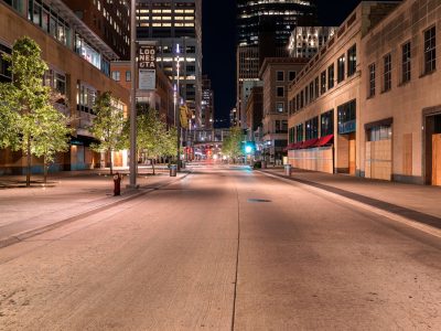 Nicollet Mall at Night After Downtown Minneapolis Unrest
