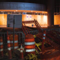 Barricades outside the Hennepin Count Public Safety Facility. The facility had been barricaded after protesters gathered asking for arrested protesters to be released.