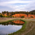 Belle Fourche River located just outside of Devil's Tower National Monument in Wyoming.