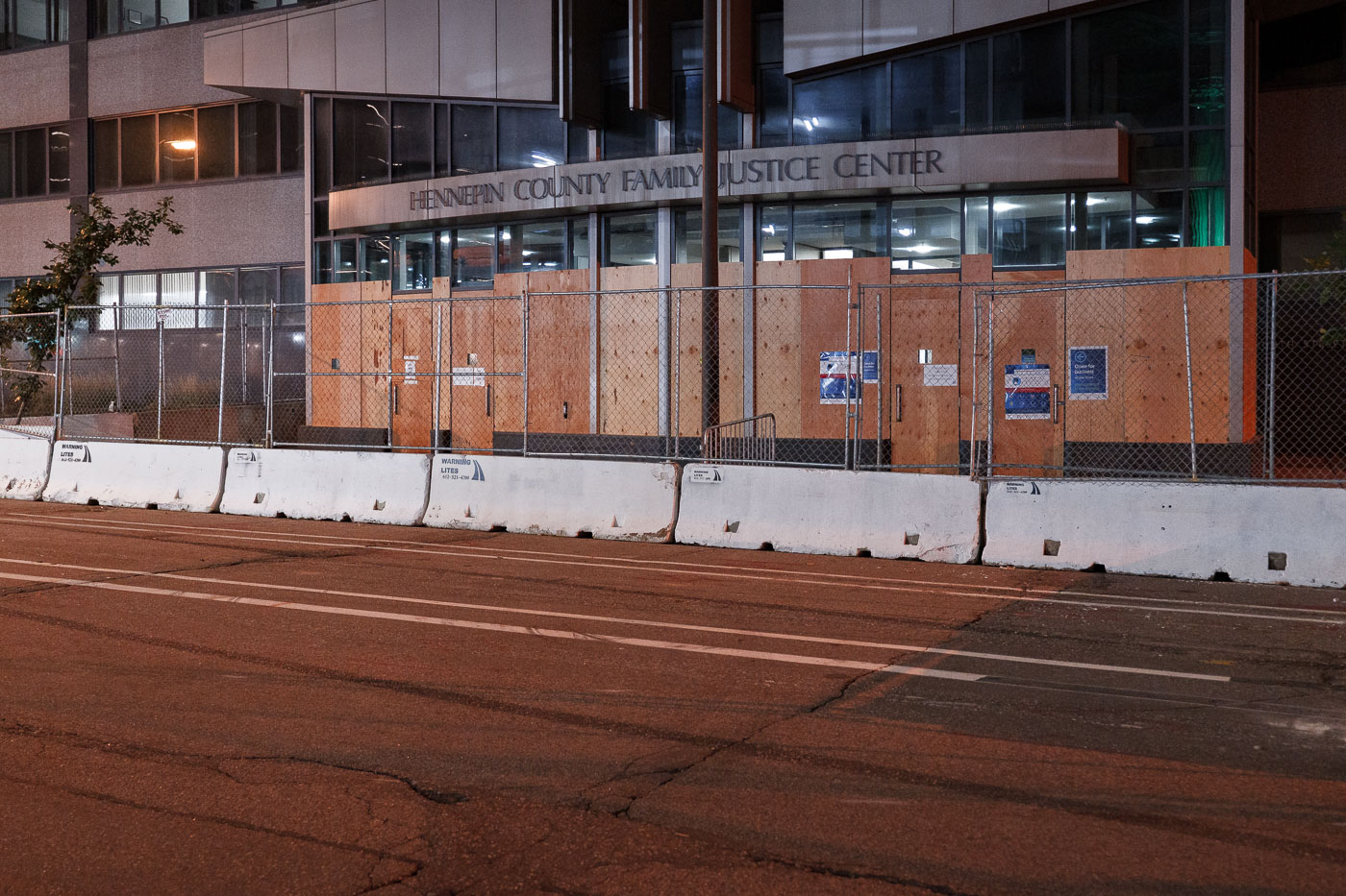 Boards around hennepin courthouse