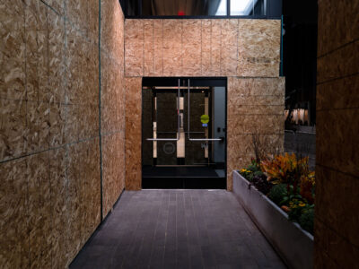 365 Nicollet Apartment Building, Boarded Entrance