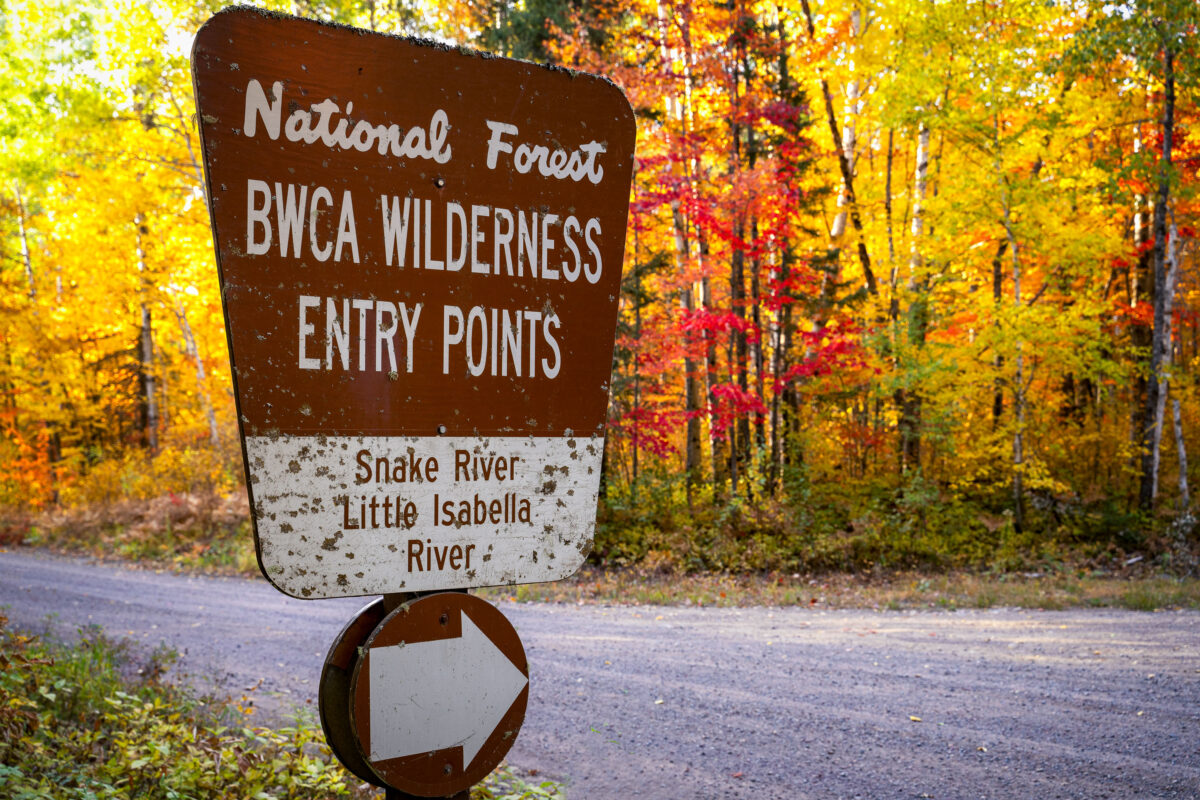 BWCA Wilderness Entry Points Sign, Superior National Forest