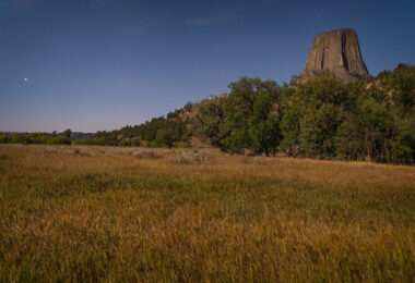 Devil's Tower National Monument in Wyoming. Shot from the Devil's Tower KOA right outside the park.