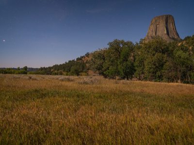 Devil's Tower Under a Starry Sky, Wyoming