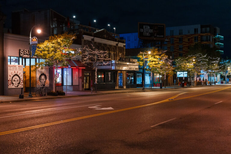 Lynlake Brewery on Lyndale Ave with boards 1 Lyndale Avenue in Uptown Minneapolis. Many stores boarded up following the the May 25th, 2020 death of George Floyd.