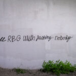Ruth Bader Ginsburg graffiti on the Midtown Greenway in Minneapolis.