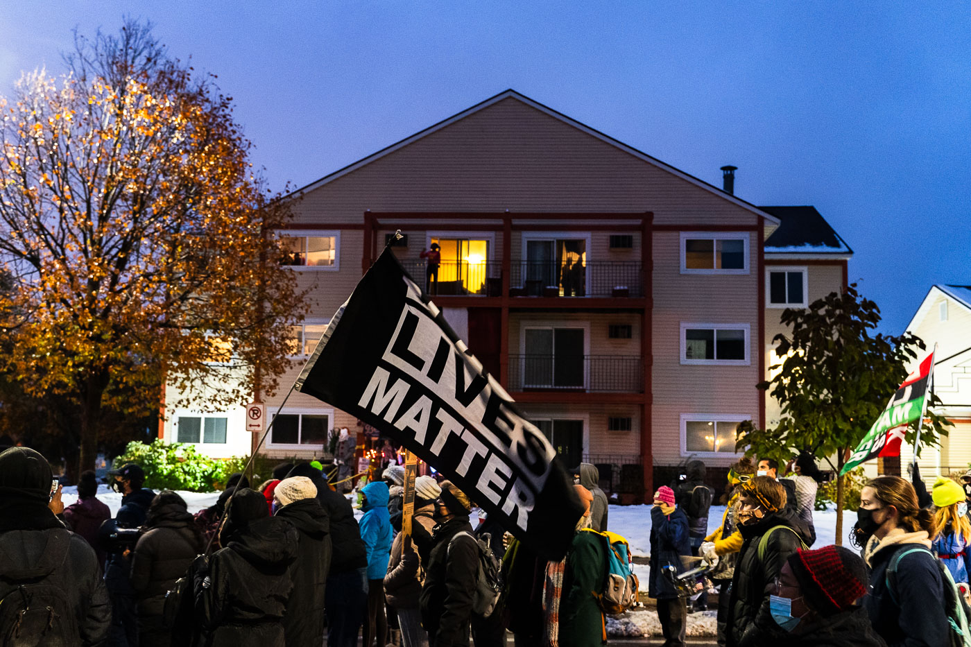 Black Lives matter protesters march through North Minneapolis