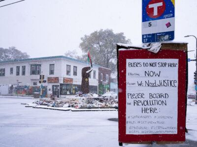 George Floyd Square: Buses Do Not Stop Here, Minneapolis Snow