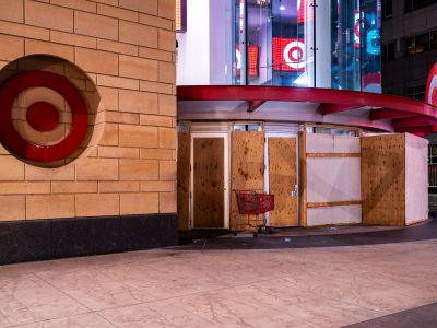 Boarded Flagship Target Store, Nicollet Mall, Minneapolis