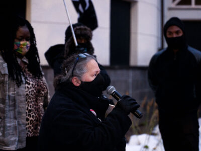 Michelle Gross addresses Minneapolis 4th Precinct Protest