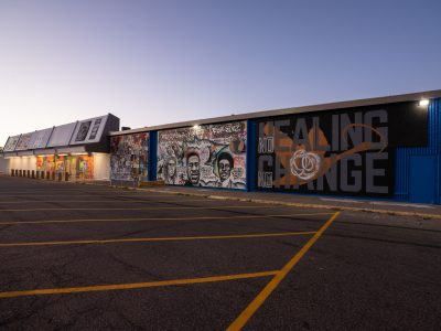 Murals on former K-Mart, Nicollet Ave, South Minneapolis
