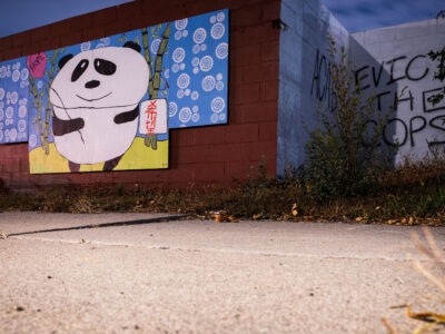 South Minneapolis Mural & ACAB Graffiti on Building Wall