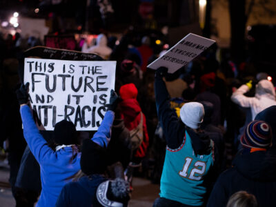 Minneapolis Protest: Anti-Racist Future Sign, Lake Street