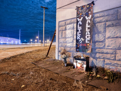 Walter Wallace Jr Memorial under Light Rail Bridge, Minneapolis