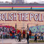Protesters gathering on Minnehaha Ave in Minneapolis after the Presidential race was decided in favor of Joe Biden.