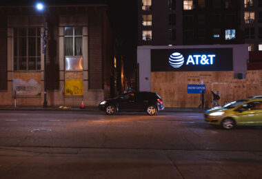 Boards over AT&T store on Lake Street in Uptown Minneapolis on November 3, 2020.