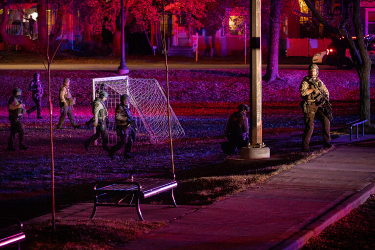 Bryant Square Park protests 1 Minneapolis Police, Park Police and Hennepin County Sheriff officers arrest 14 after a march through Uptown Minneapolis on Election Night.