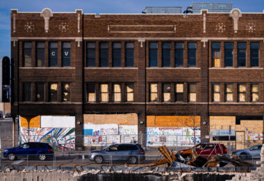 The Coliseum Building on Lake Street as seen from across the street.