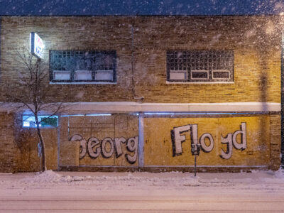 George Floyd Storefront Boards, Lake Street Snowfall