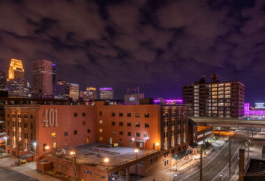 Downtown Minneapolis as seen from the North Loop on November 19, 2020.