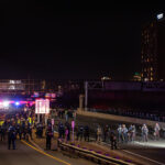 646 protesters are arrested on Interstate 94 after marching through Minneapolis on the night after election day.