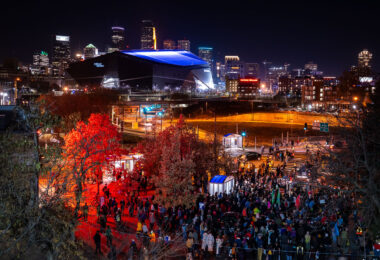Protesters prepare to march on the night after Election Day in Minneapolis. Authorities would arrest 646 for marching on Interstate 94 in what would be the largest mass arrest in Minnesota.