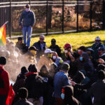 Proud Boys & Stop The Steal protesters clash with counter protesters outside the Governor’s mansion in St. Paul, Minnesota on November 28, 2020.