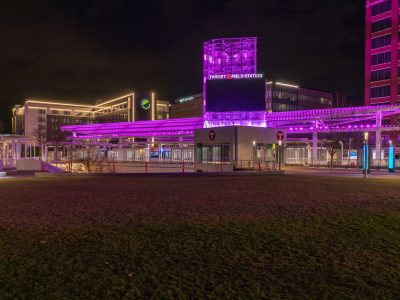 Target Field Station, Downtown Minneapolis, Purple Lights