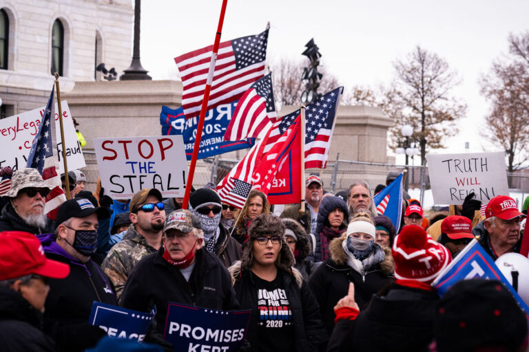 Minnesota State Capitol Stop The Steal Rally 2 “Stop the steal” protesters gathering at the Minnesota State Capitol on November 14, 2020.