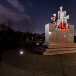 The Pioneers Statue vandalized in Minneapolis with "Decolonize" "Land Back" & "All Colonizers Are Bastards.