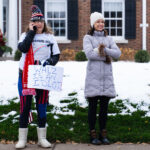 Protesters outside Minnesota Governor's Mansion