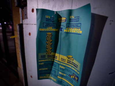 Uptown Minneapolis Police Funding vs. Violence Prevention Flyer
