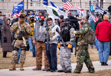 A "Stop The Steal" rally at the Minnesota State Capitol following President Trump's re-election loss.