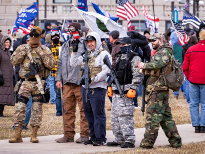 Armed Protesters at St. Paul Stop The Steal Rally