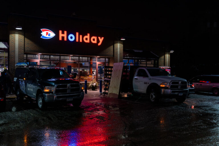 Boards going up at Holiday Gas after Dolal Idd killing 1 Workers board up windows at Holiday Gas on Cedar Ave in South Minneapolis in preparation for any possible unrest following the Minneapolis Police shooting of Dolal Idd. Earlier in the year George Floyd was killed by Minneapolis police a mile away.