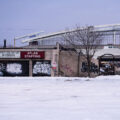 The remains of the Atlas Staffing building still in ruins on Lake Street in Minneapolis. The building burned following the May 25th, 2020 death of George Floyd.