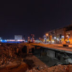The demolition of a riot damaged US Bank branch. The bank was rebuilt.
