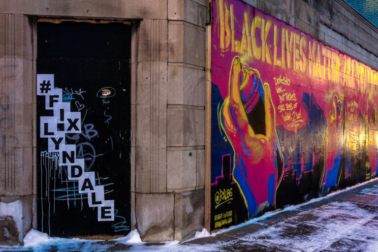 Fix Lyndale and Black Lives Matter 2 #FixLyndale on the corner of Lyndale and Lake St in Uptown Minneapolis. Advocates have long pushed for a reconfiguration of Lyndale Ave after high amounts of vehicle and pedestrian accidents.