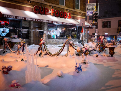 George Floyd Square Memorial, Cup Foods, Minneapolis Snow