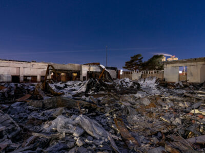 Lake Street Station Post Office Fire Aftermath, Minneapolis