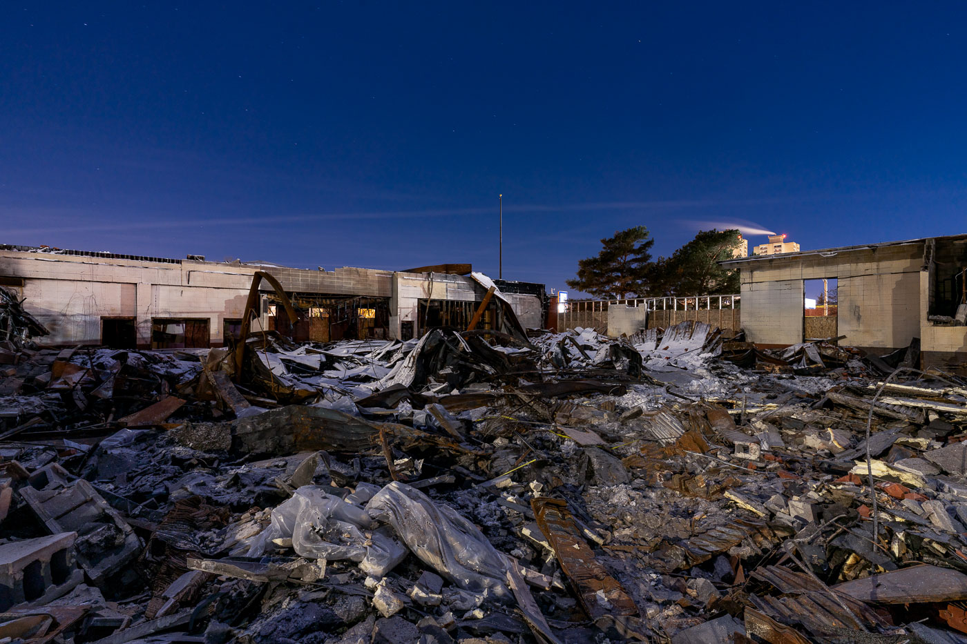 Inside burned Lake Street Station US Post Office