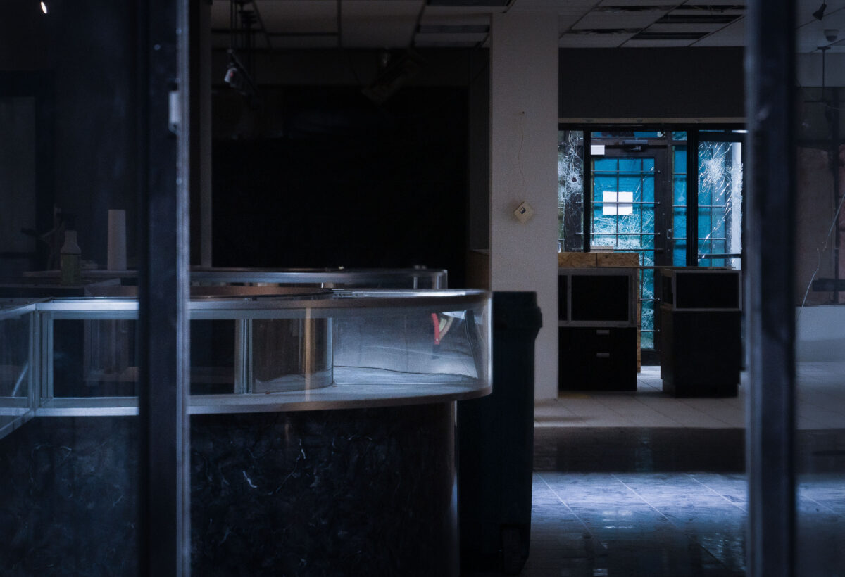 Cadillac Pawn Interior with Broken Window, Lake Street