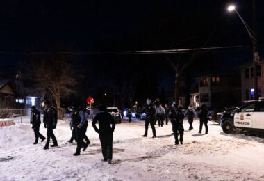17 officers respond to a shooting at George Floyd Square after 2 victims had already been transported to hospitals by the community. Those at the square confronted the officers and offered to walk five of them in to collect shell casings.