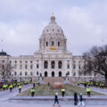 Minnesota State Patrol deployed around the Minnesota State Capitol after reports of protests following President Trump's re-election loss.